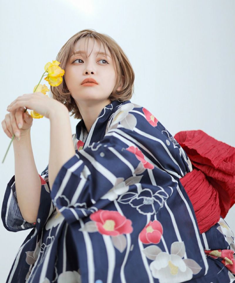 2025 浴衣5点セット(ゆかた・帯・下駄・着付けマニュアル