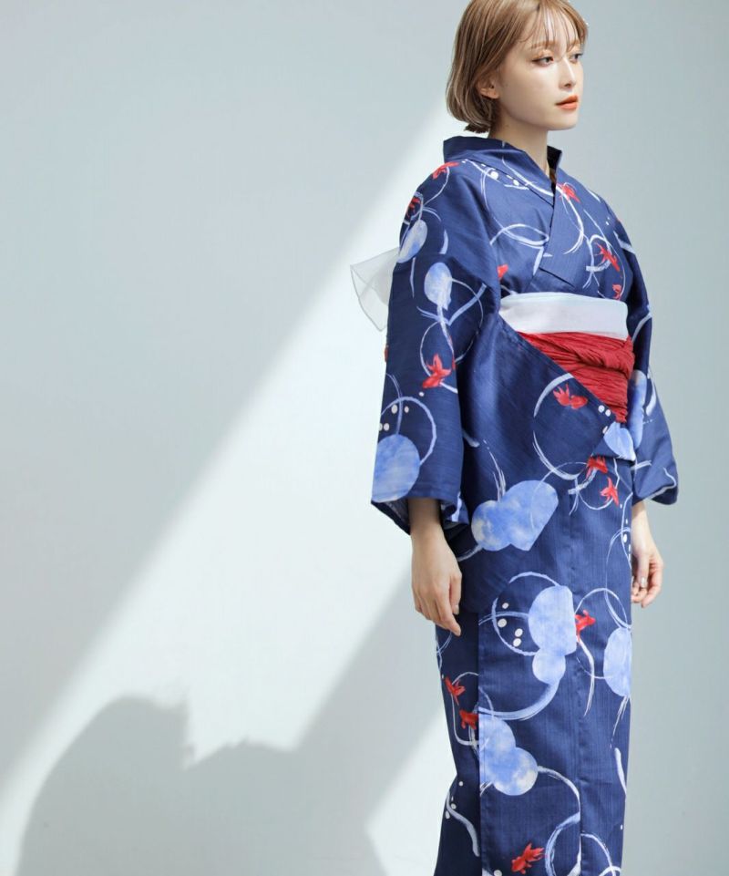 2025 浴衣5点セット(ゆかた・帯・下駄・着付けマニュアル・腰ひも 