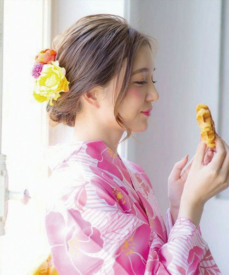 2025 浴衣5点セット(ゆかた・作り帯・下駄・着付けマニュアル