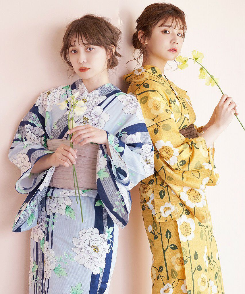 2024 浴衣5点セット(ゆかた・帯・下駄・着付けマニュアル 