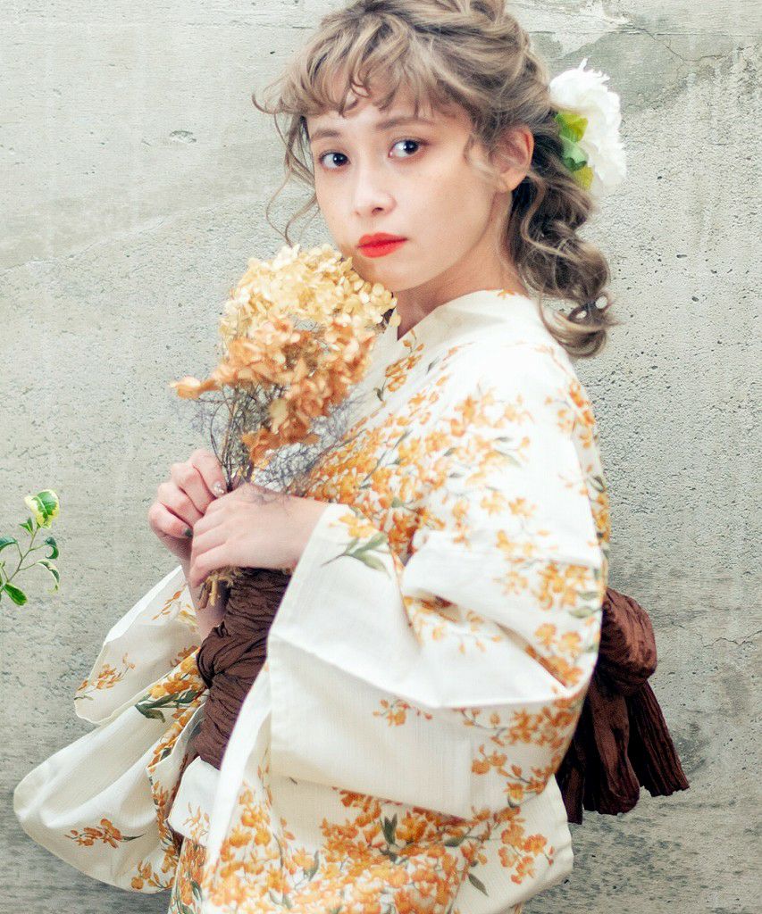 2025 浴衣5点セット(ゆかた・帯・下駄・着付けマニュアル・腰ひも  