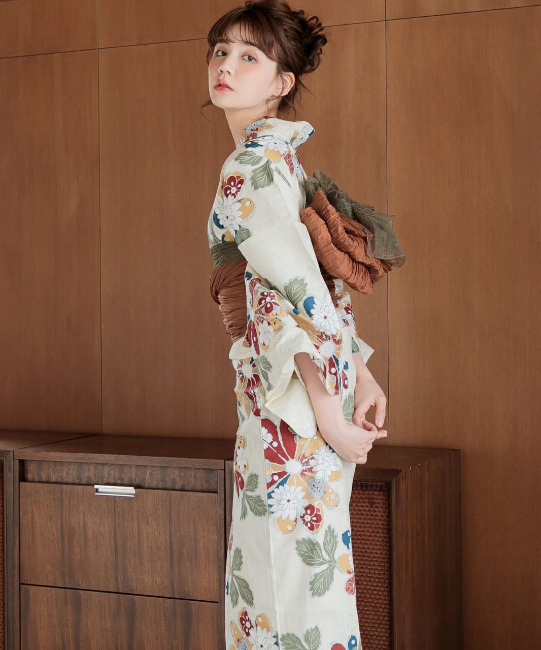 2025 浴衣5点セット(ゆかた・帯・下駄・着付けマニュアル・腰ひも  