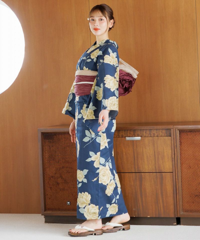 2025 浴衣5点セット(ゆかた・帯・下駄・着付けマニュアル
