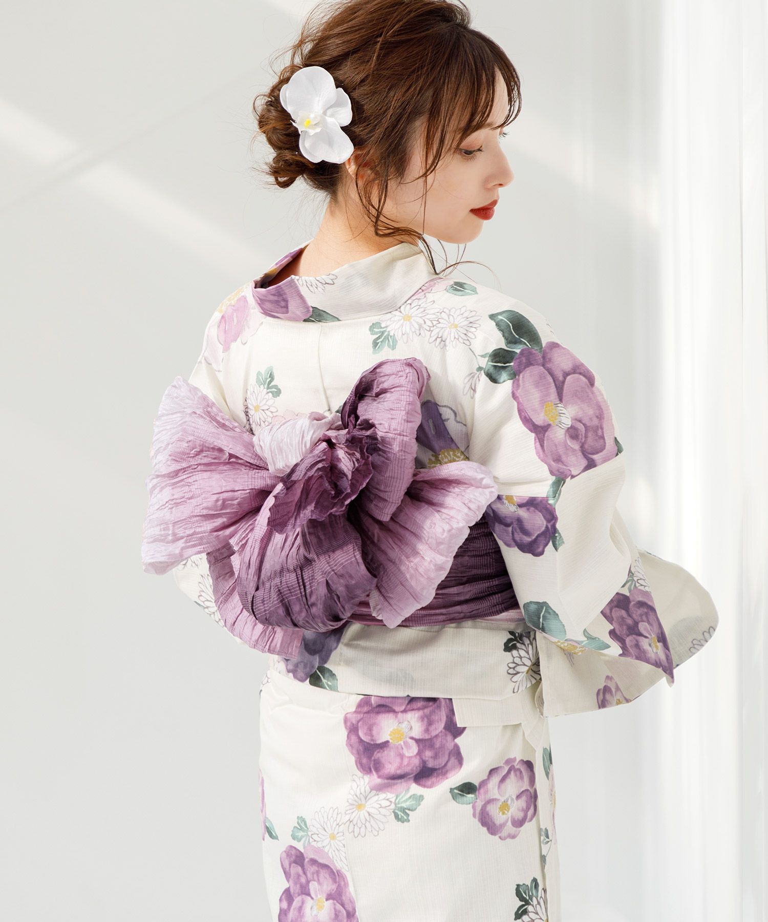 2024 浴衣5点セット(ゆかた・帯・下駄・着付けマニュアル・腰ひも  