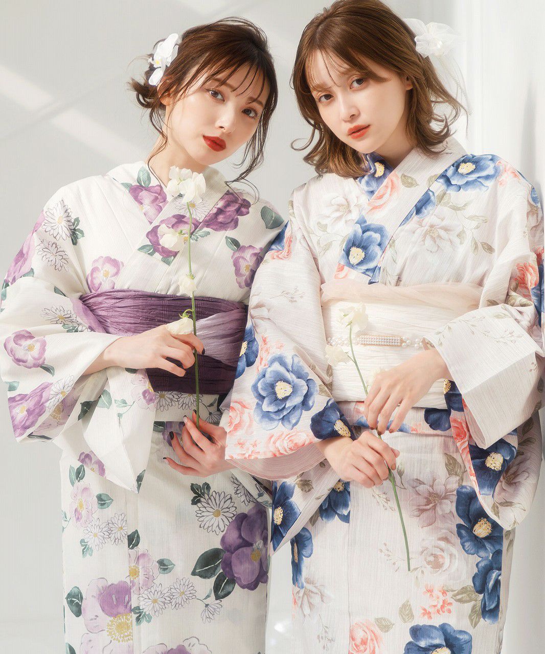 2024 浴衣5点セット(ゆかた・帯・下駄・着付けマニュアル・腰ひも  