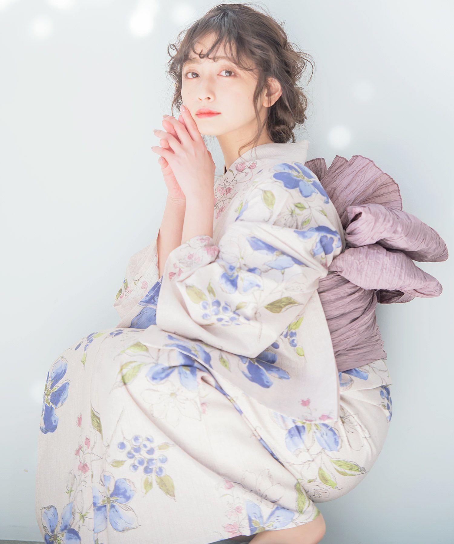 2024 浴衣5点セット(ゆかた・帯・下駄・着付けマニュアル・腰ひも 