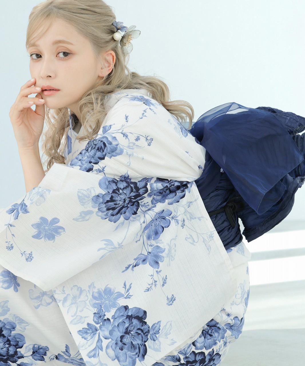 2025 浴衣5点セット(ゆかた・帯・下駄・着付けマニュアル・腰ひも  
