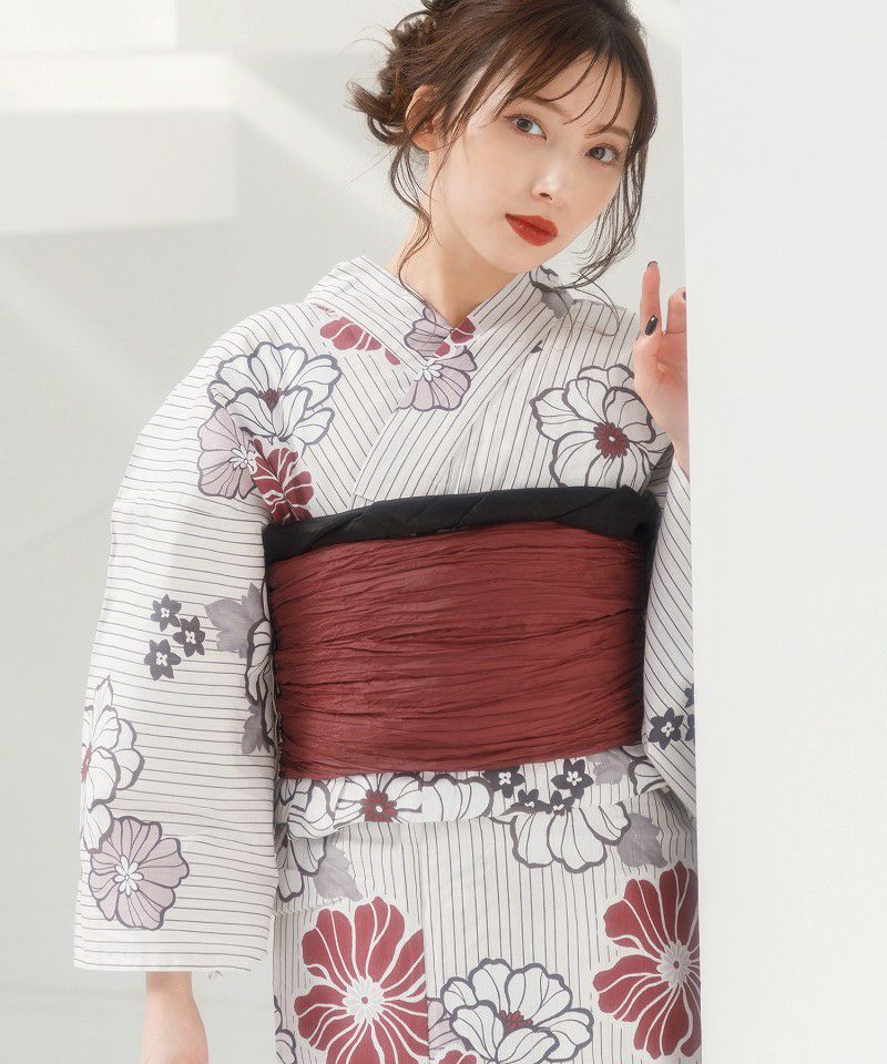 大正ロマン牡丹寄せ ディータ 浴衣 セット DITA 真新しい