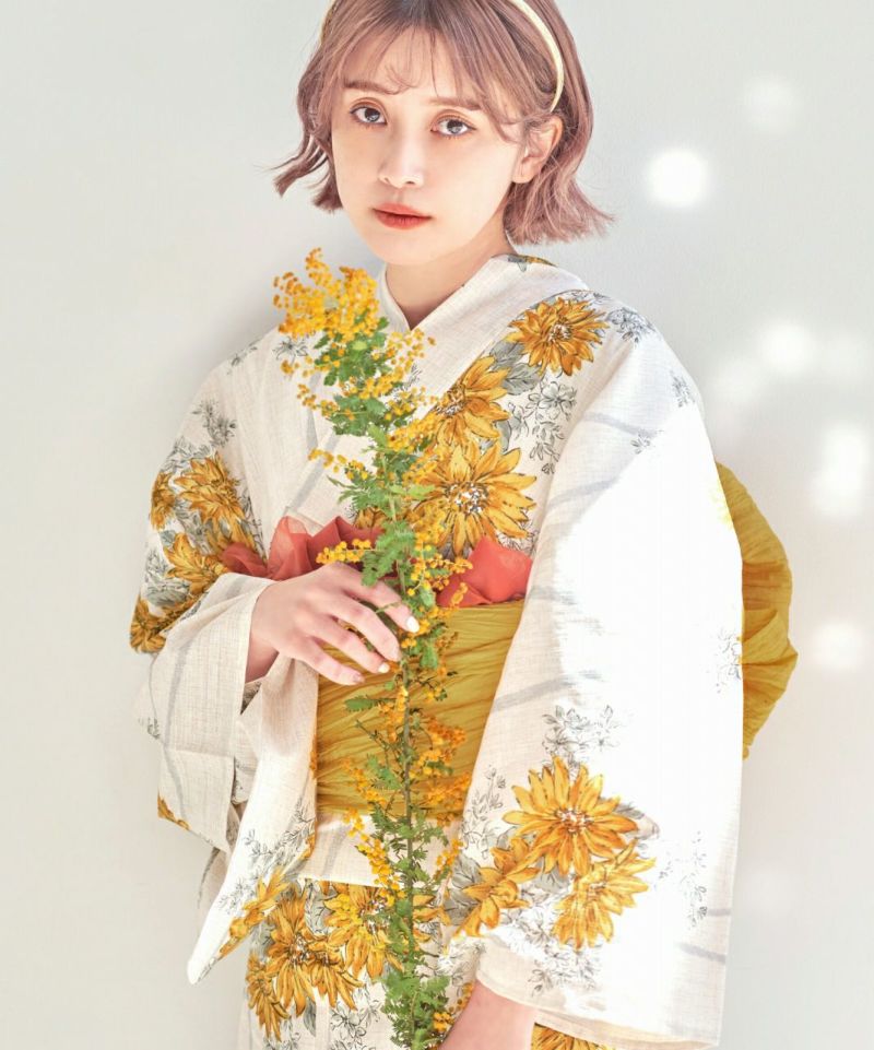 Dita 桜花色の浮世花 新品 浴衣 5点セット - 浴衣