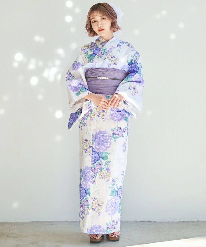 2025 浴衣5点セット(ゆかた・帯・下駄・着付けマニュアル