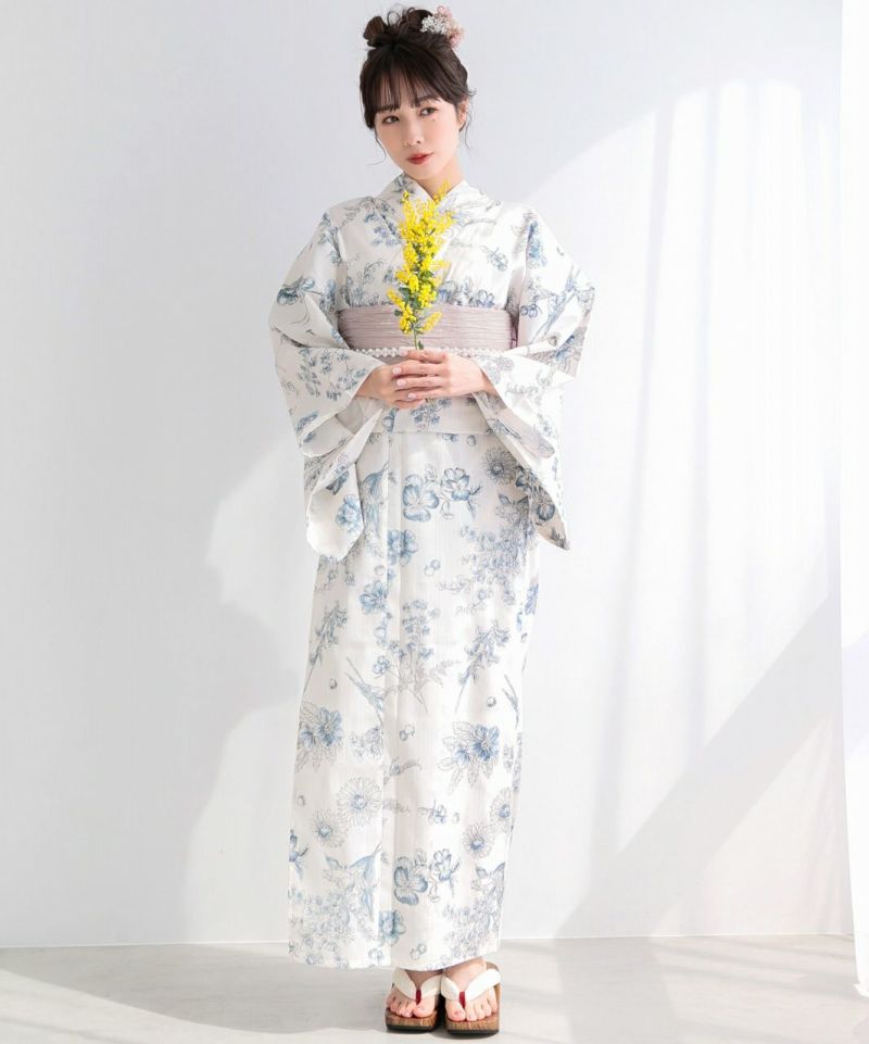 2025 浴衣5点セット(ゆかた・帯・下駄・着付けマニュアル・腰ひも 