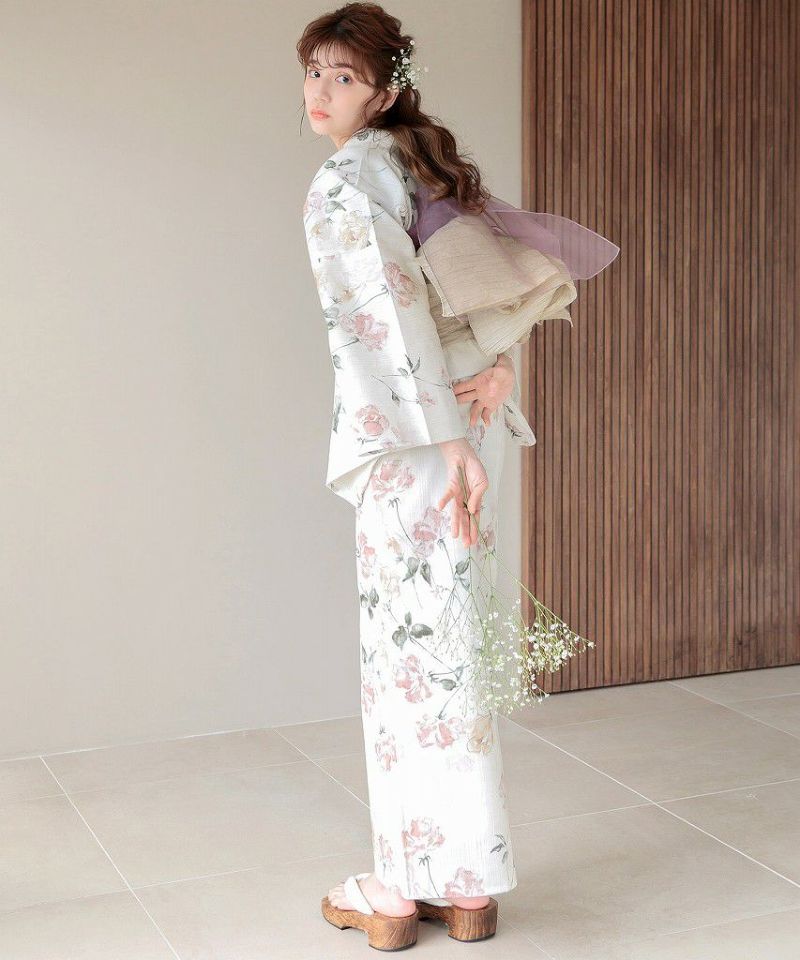 Dita dita ディータ 浴衣5点セット 桜花色の浮世花 - 浴衣