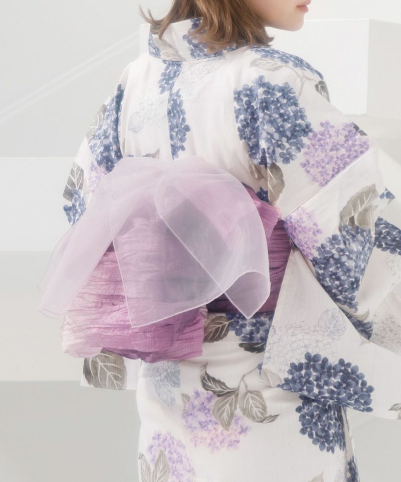 Dita  完売品 凪の藤ながれ オーガンジー兵児帯付き なーー様 Dita 完売品 【凪の藤ながれ】 浴衣 帯 オーガンジー