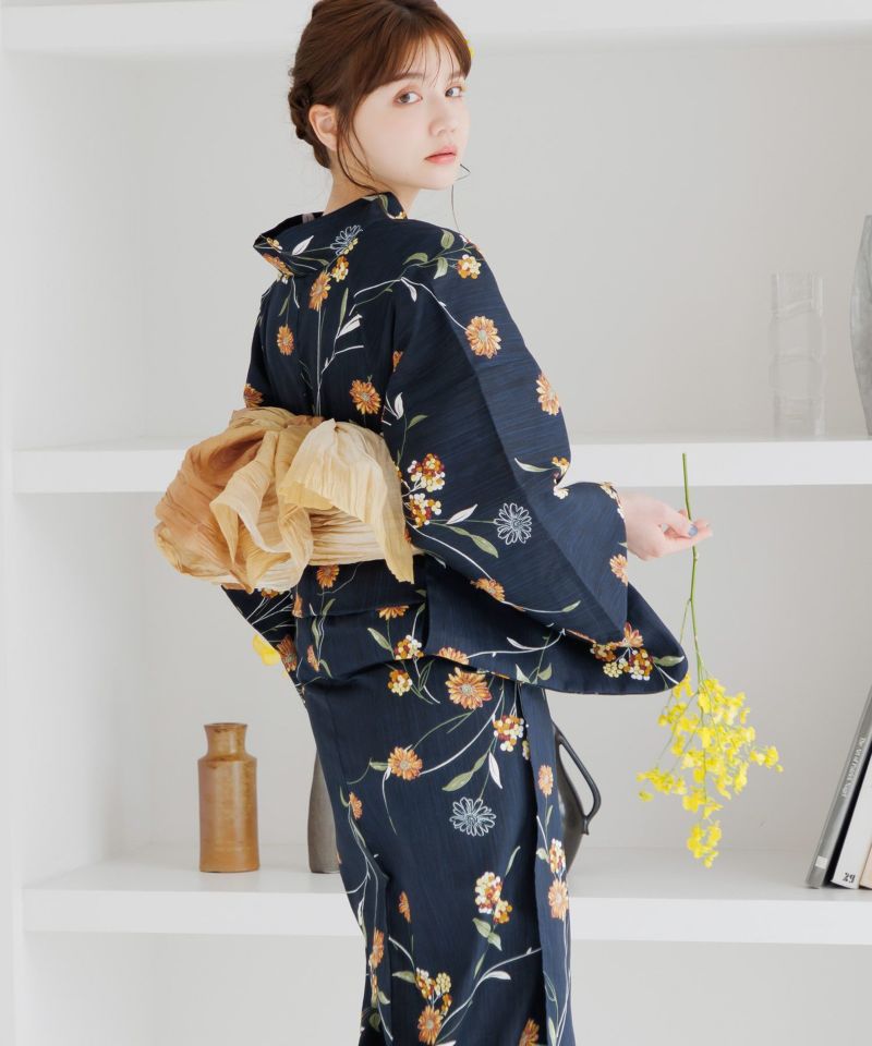 完売！新品♡Ditaディータ♡オトナ浴衣高級5点セット♡蒲公英色の花