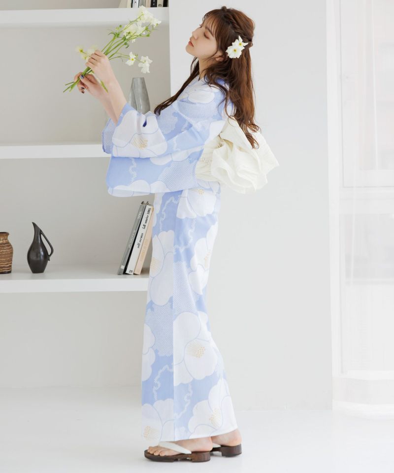 【美品】浴衣5点セット 2025 浴衣5点セット(ゆかた・帯・下駄・着付けマニュアル