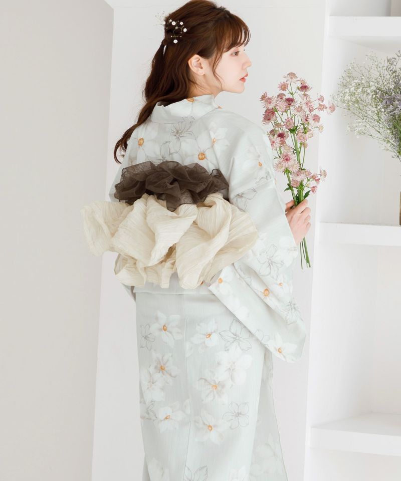 M3005★ 着物淡雪 ★ 大人兵児帯 ★ ローズレース　兵児帯　スカラップ 楽天市場】[飾り帯] ゆかた レース 兵児帯 白 黒 帯 刺繍 花柄