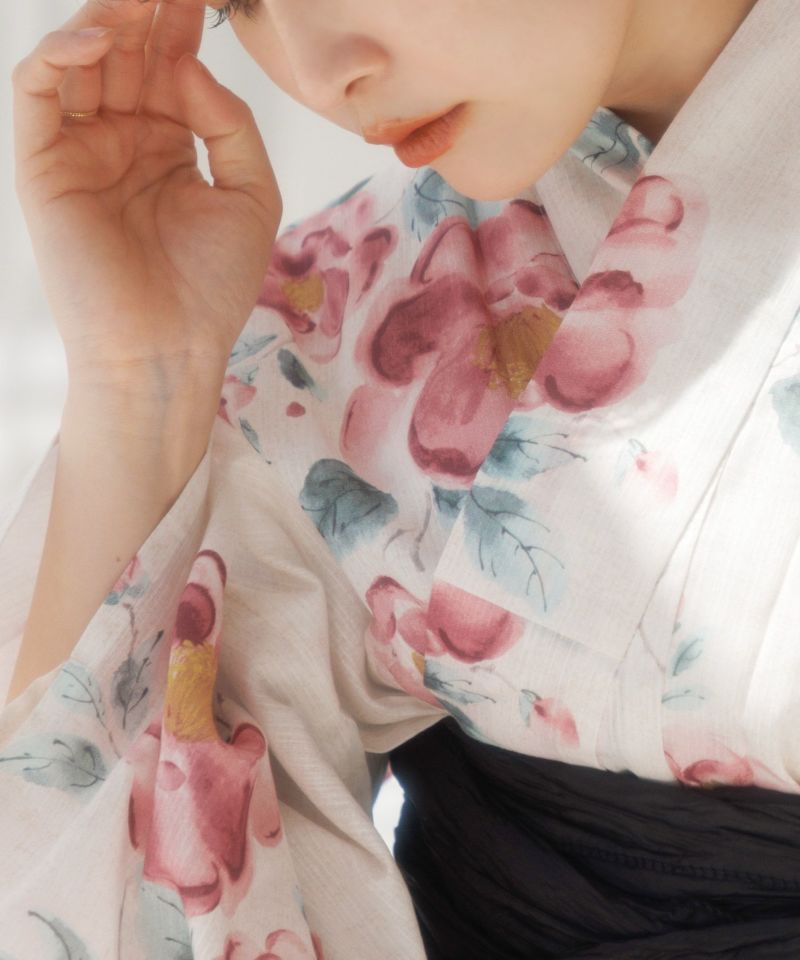 新品】大人気☆ディータ ditaはんなり水彩椿(瞑) 2024 浴衣5点セット