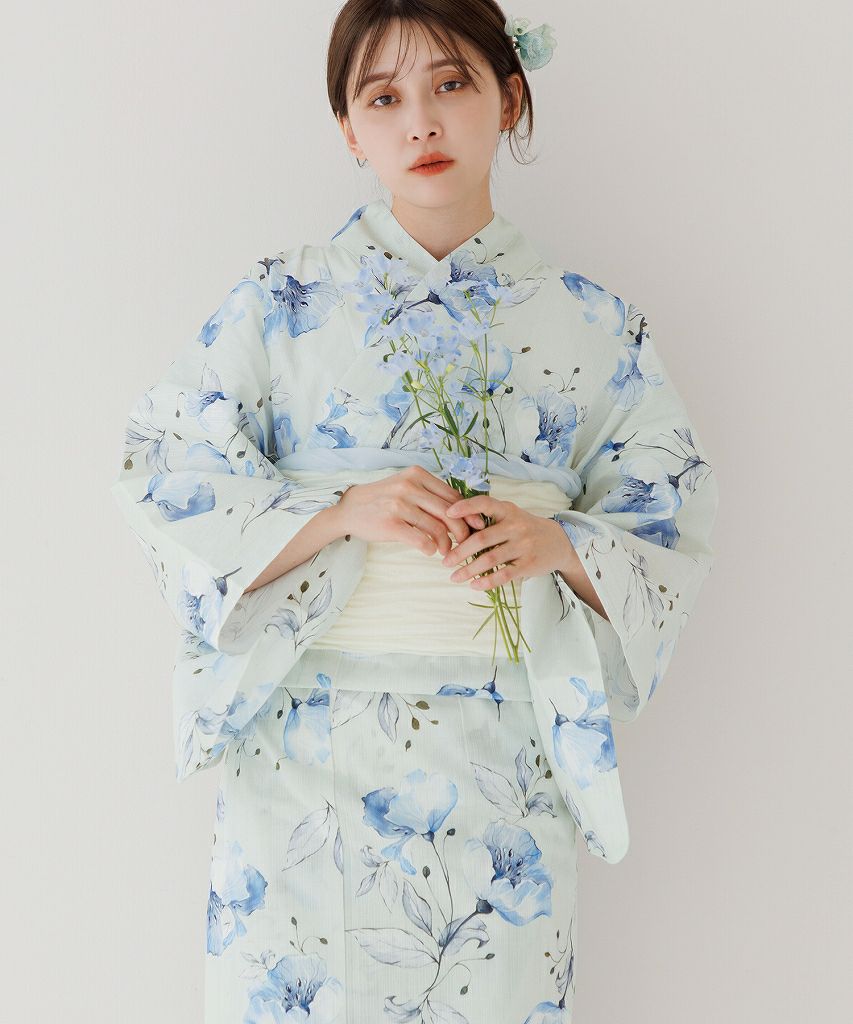即日発送可☆未使用☆Dita 浴衣 淡宵の花雪 かわいい 