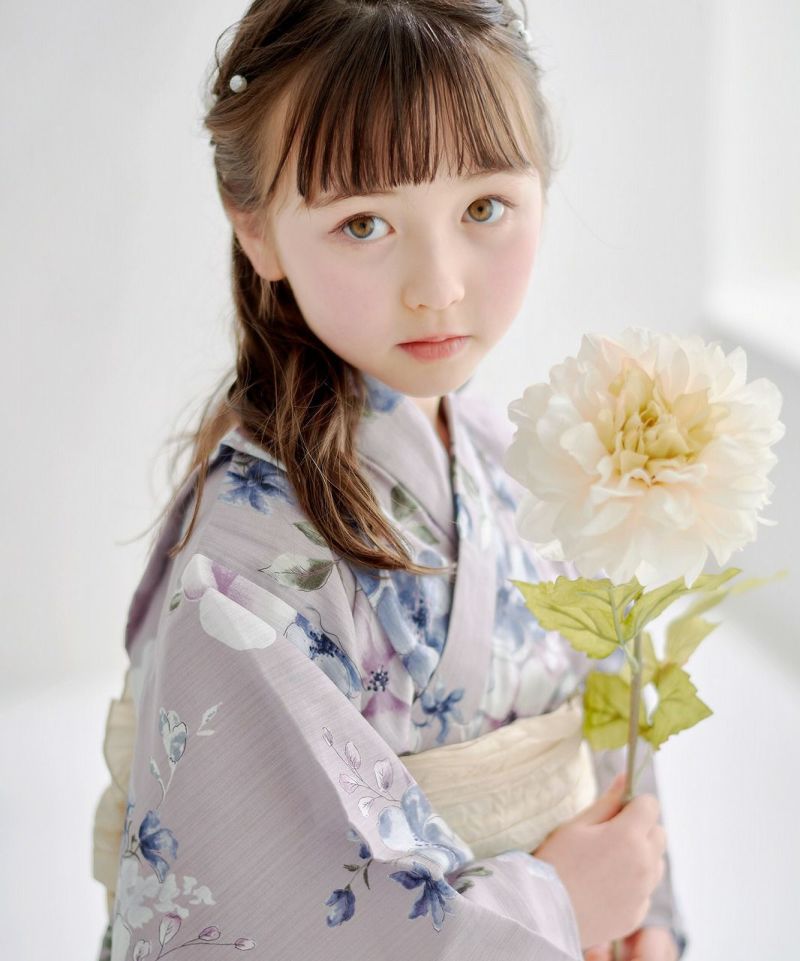 ecru pink flower dita 浴衣 2025 浴衣5点セット(ゆかた・帯・下駄・着付けマニュアル