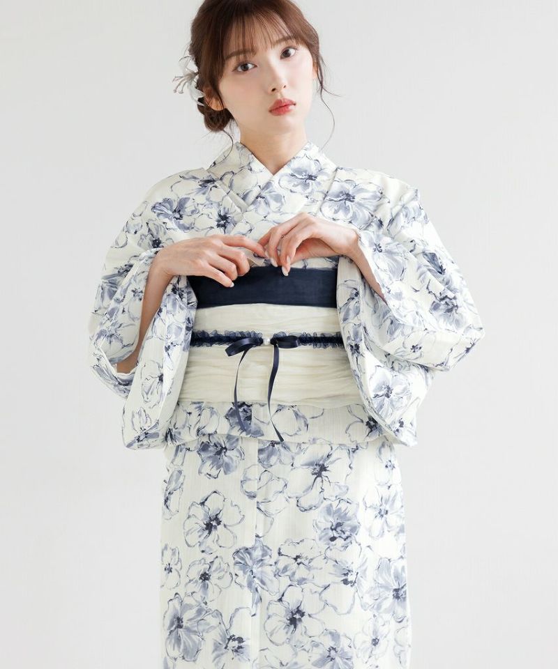 レモン様限定　Dita 浴衣セット　泡沫の花しらべ 2025 セパレート浴衣3点セット(ゆかた・帯・着付け本) | Dita