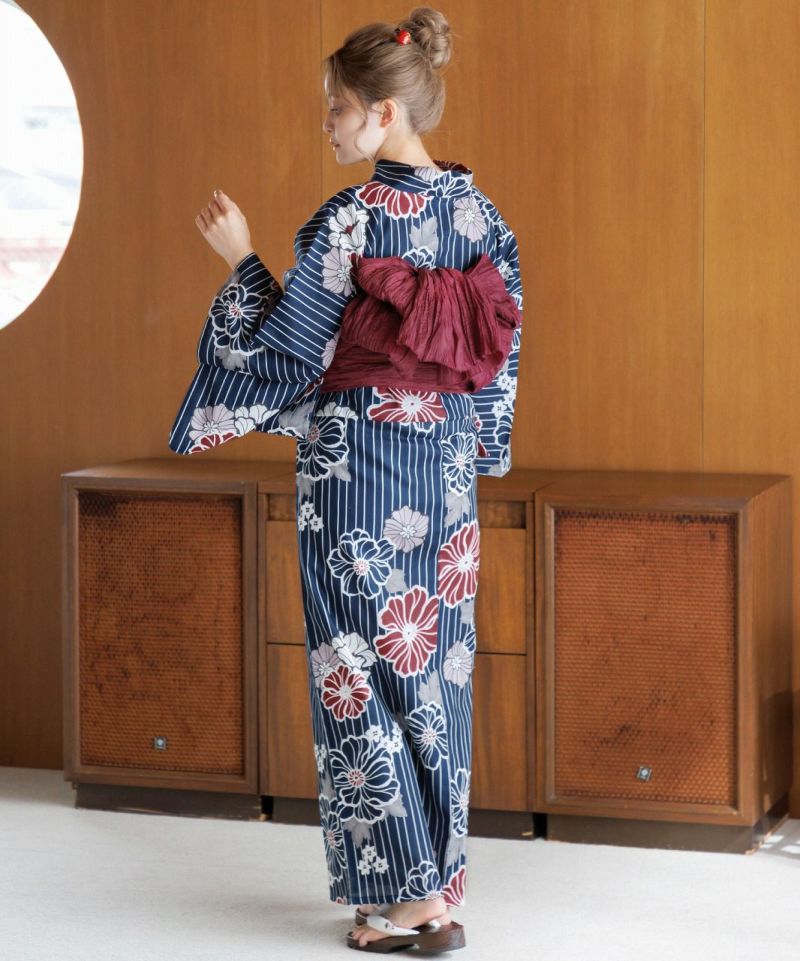 Dita 浴衣 5点セット 浴衣 帯 下駄 着付けマニュアル 腰紐 2025 浴衣5点セット(ゆかた・帯・下駄・着付けマニュアル