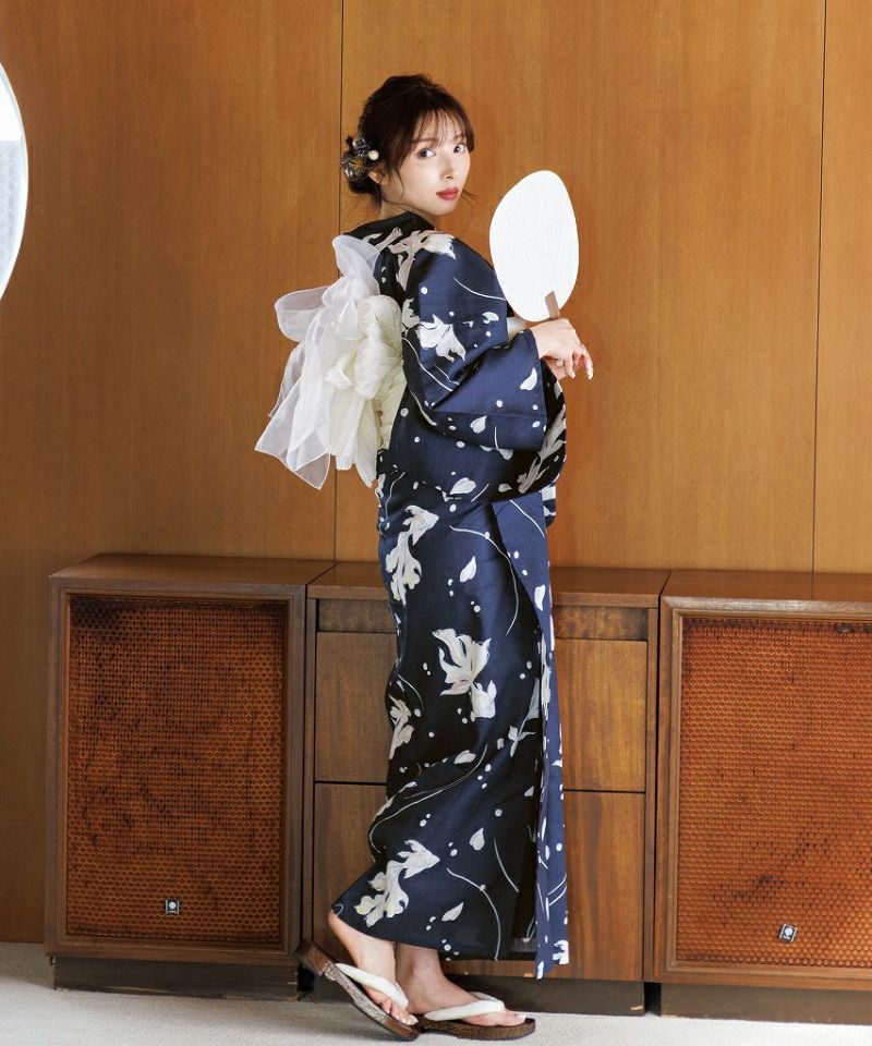 2024 浴衣5点セット(ゆかた・帯・下駄・着付けマニュアル・腰ひも) 2025 浴衣5点セット(ゆかた・帯・下駄・着付けマニュアル