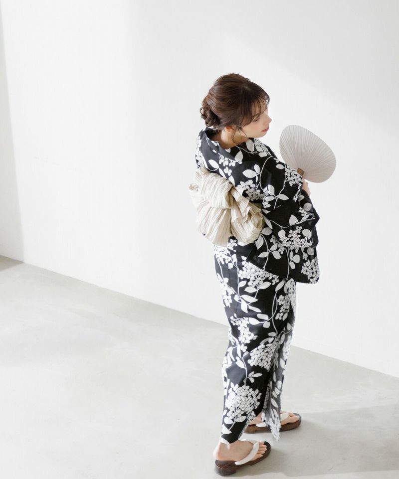 dita 浴衣5点セット 霜月の紫陽花しらべ 2025 浴衣5点セット(ゆかた・帯・下駄・着付けマニュアル