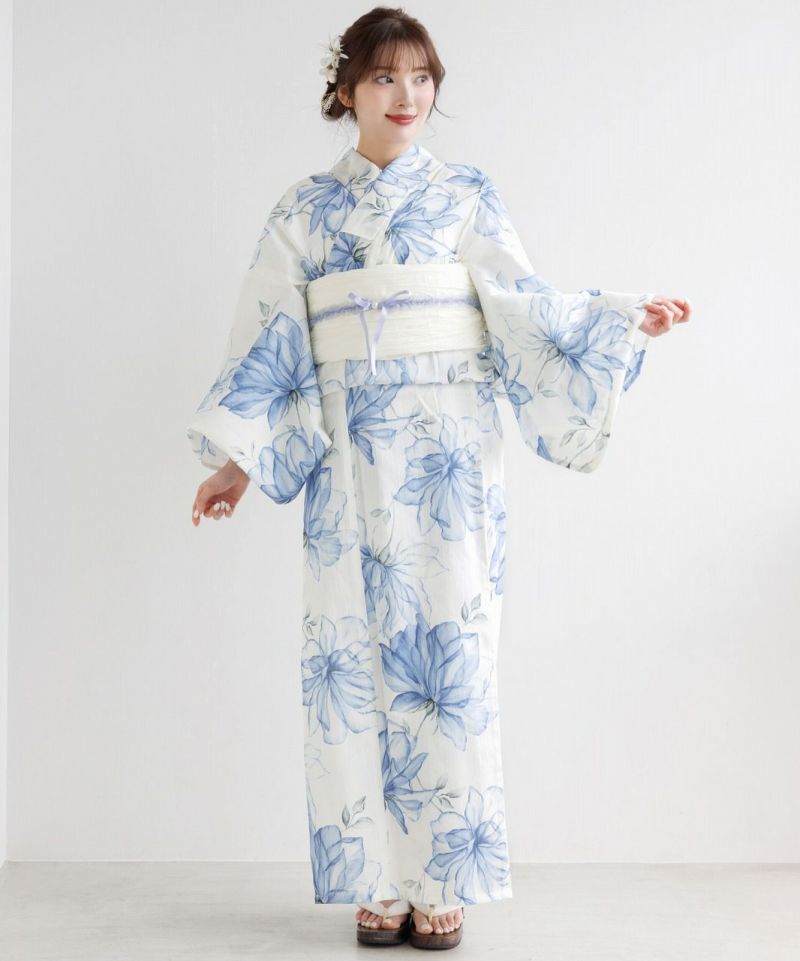 2025 浴衣5点セット(ゆかた・帯・下駄・着付けマニュアル