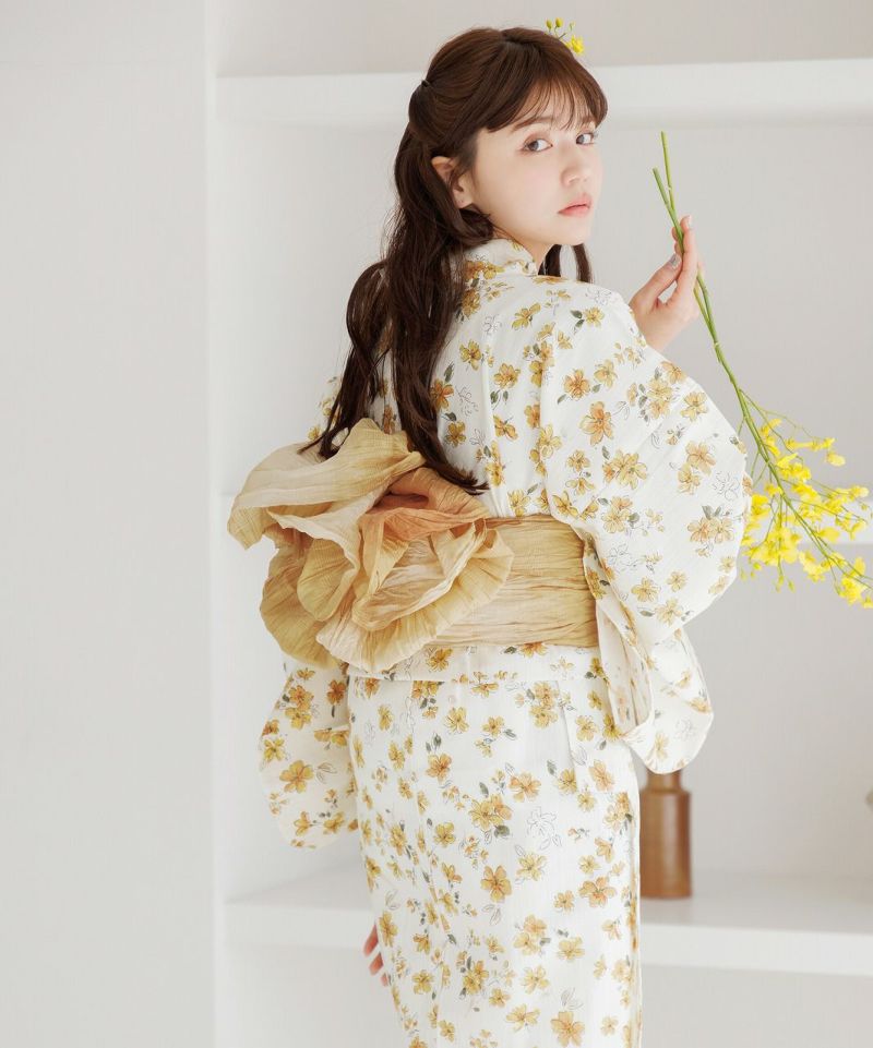 Dita 浴衣 【凛と燦々あそび】(ゆかた・帯・下駄・着付けマニュアル・腰ひも) 2025 浴衣5点セット(ゆかた・帯・下駄・着付けマニュアル