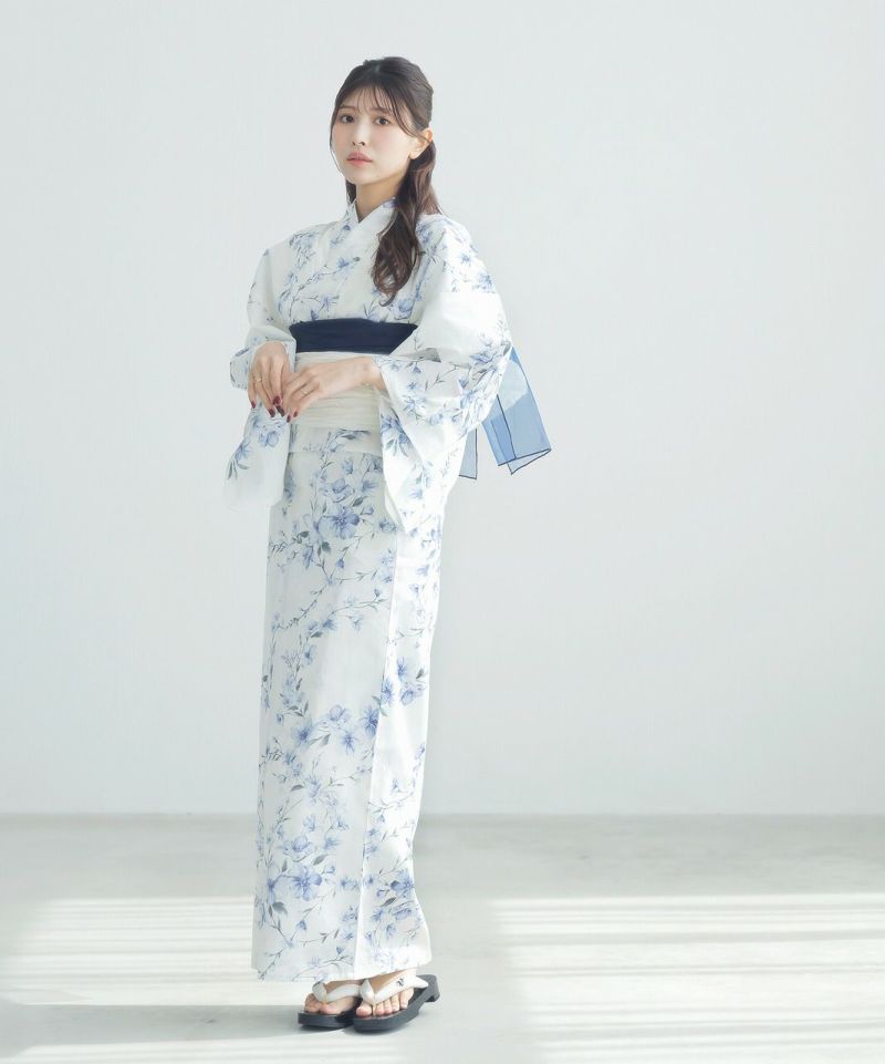 dita 浴衣 夏天の花ごろも 2025 浴衣5点セット(ゆかた・帯・下駄・着付けマニュアル