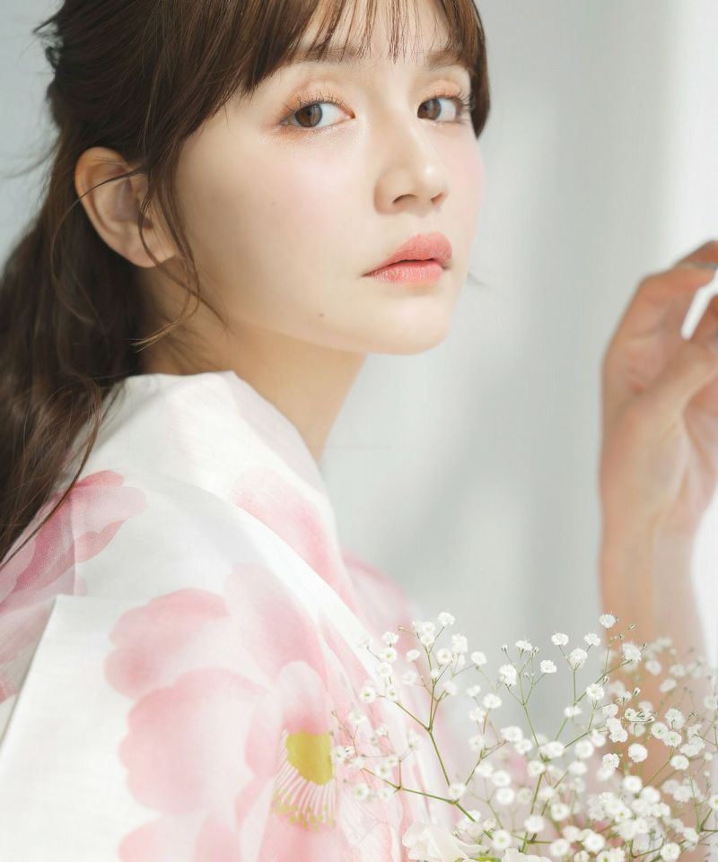 dita 朱鷺色の幻想牡丹 ピンク 浴衣 2025 浴衣5点セット(ゆかた・帯・下駄・着付けマニュアル
